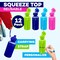 4E's Novelty 22 Pack Water Sports Bottles for Kids Bulk, 18 oz Squeeze Reusable Plastic Neon Colors BPA Free Bike Water Bottles, Party Favor, End of Year Student Gifts from Teacher